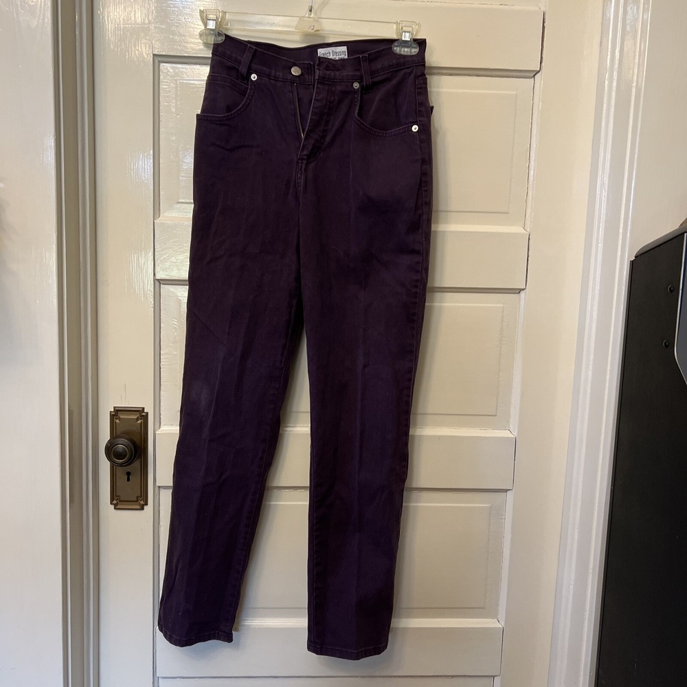 French Dressing Jeanswear Paris Purple Petite Contour Easy Fit Pants 2P 87363R